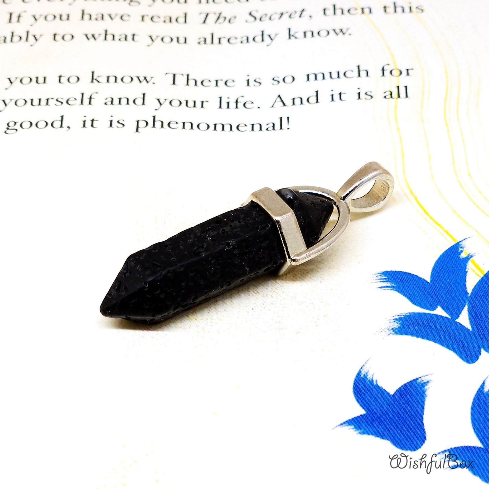 Lava Bead Crystal Pendant - Image 3