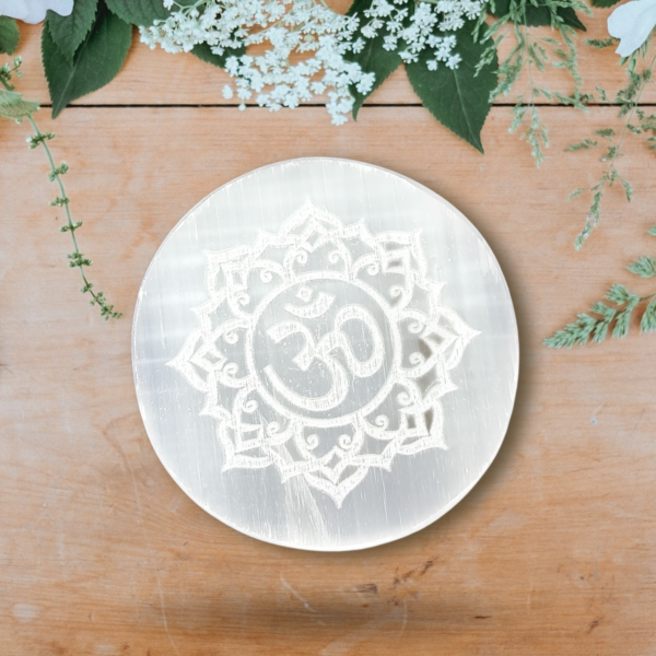 Selenite Crystal Recharging Round Plate