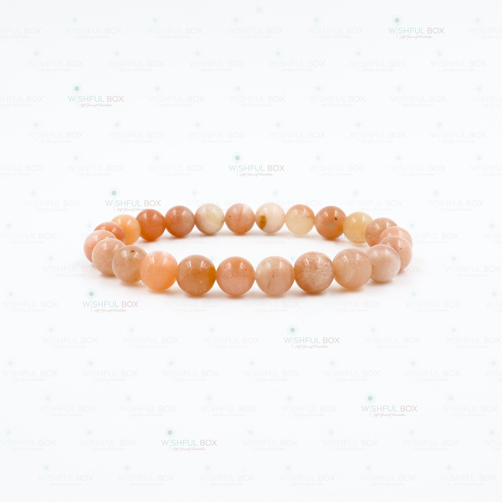 Peach Moonstone Crystal Bracelet - Image 2