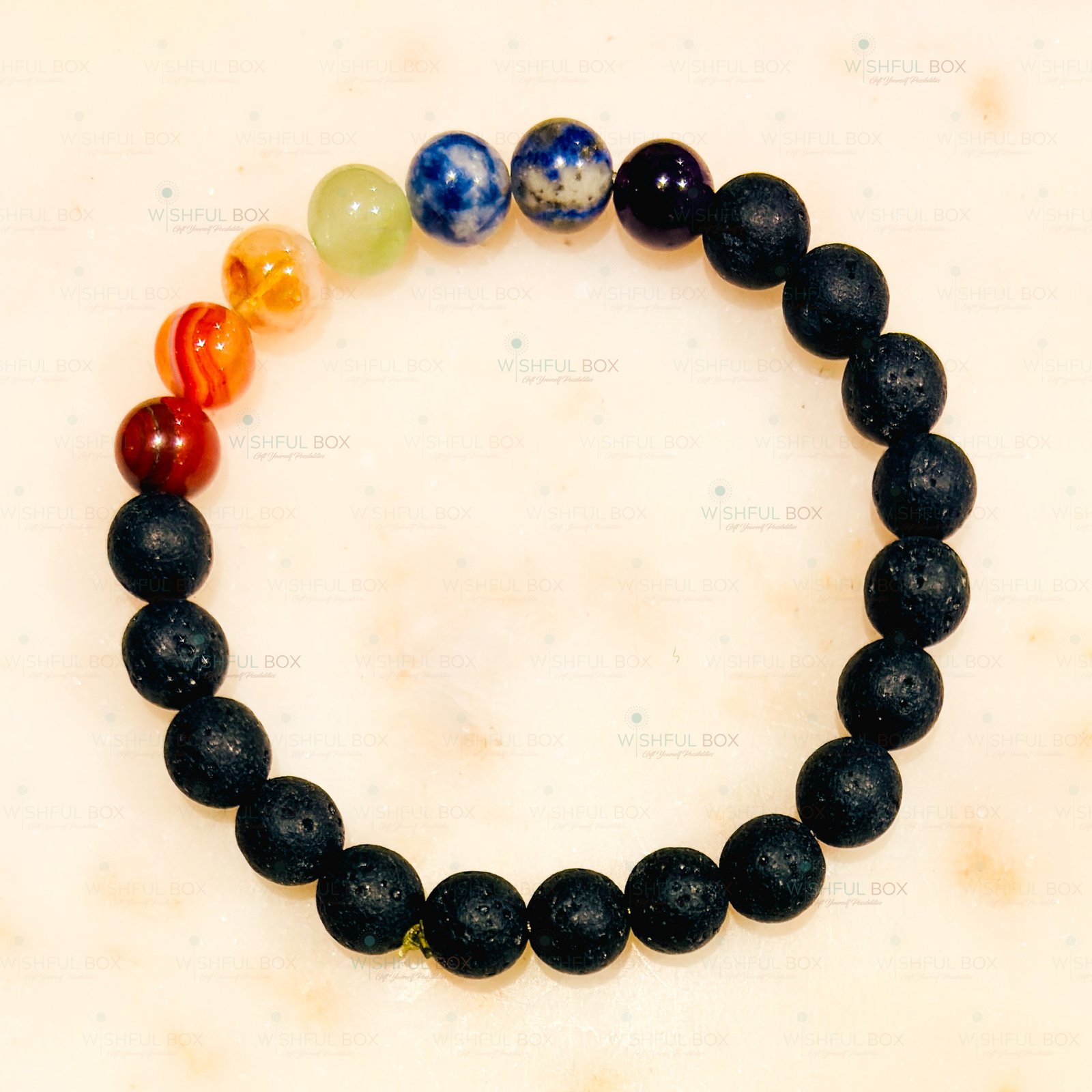 7 Chakra Crystal Bracelet 8mm - Image 2